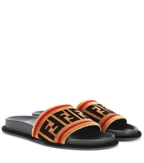 fendi velvet slides|Fendi Feel .